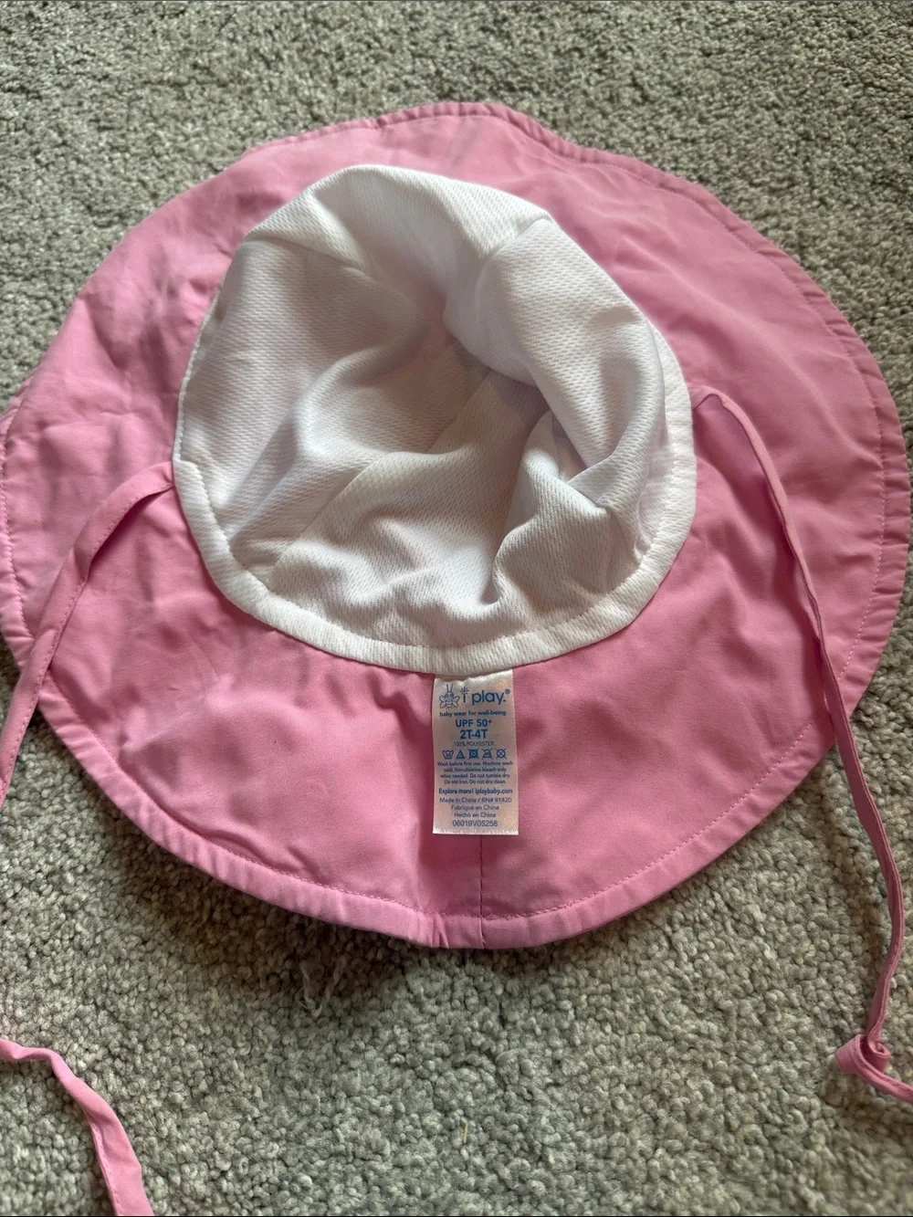i play. Pink Sun Hat with Yellow Flower Accent